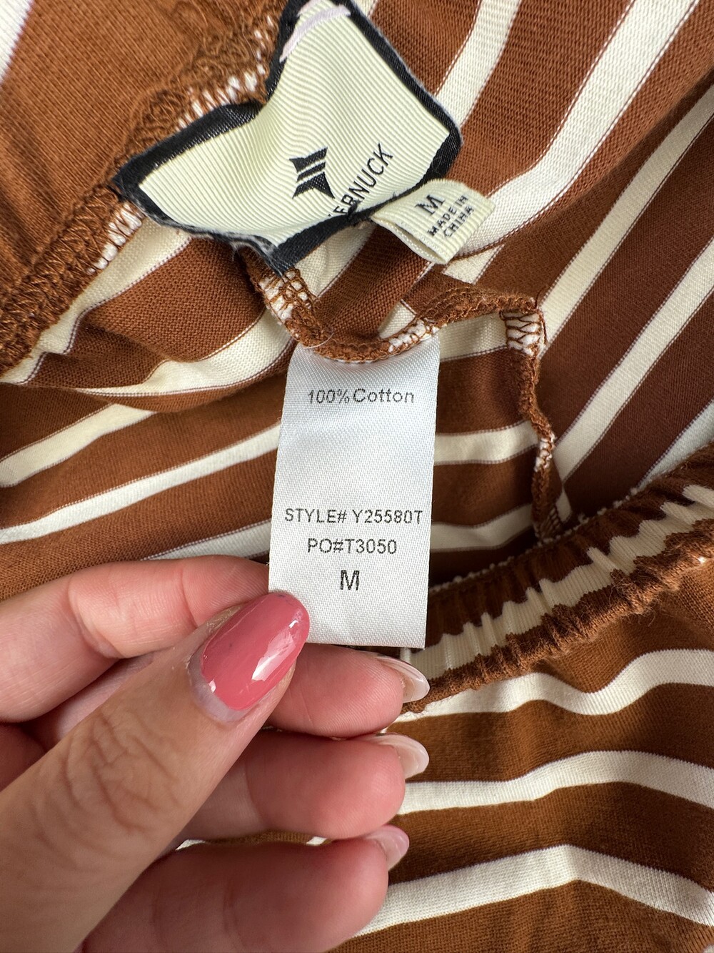 Tuckernuck Brown and White Striped Cotton Shorts - Size M - Picture 12 of 12